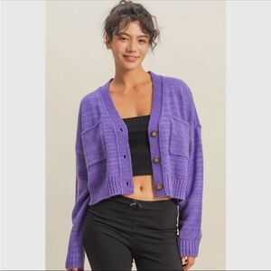 Double Zero Purple Women's Cardigan